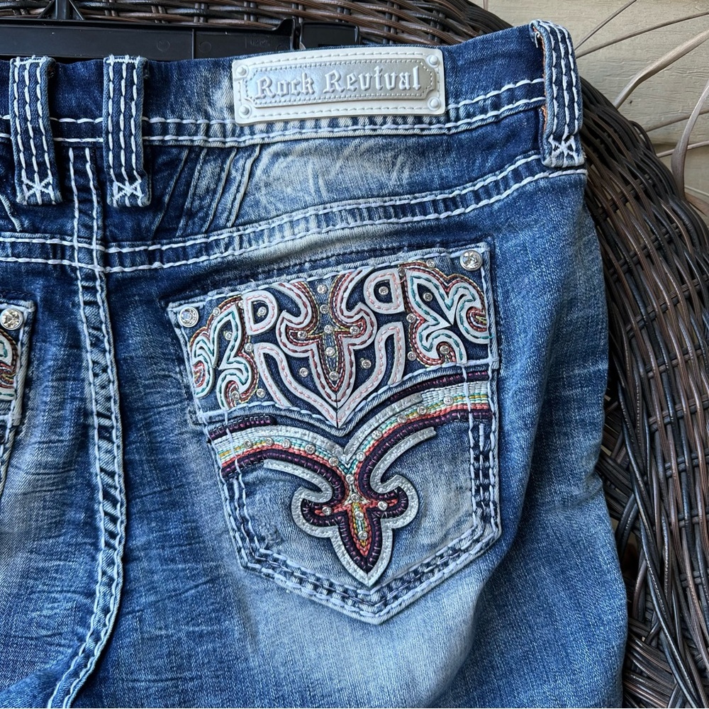 Rock Revival Nuri Easy Stretch Capri Jean 34x25 - Picture 3 of 14